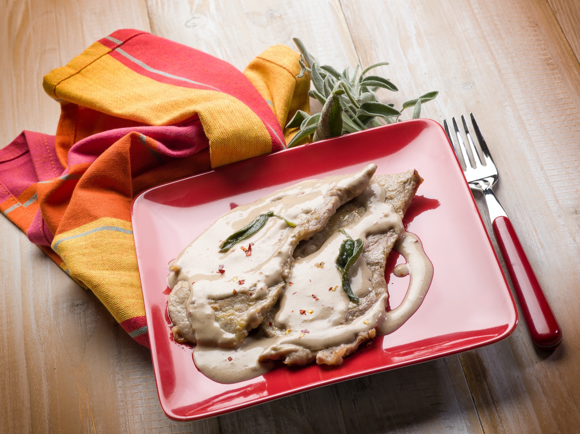 escalope with cream sauce